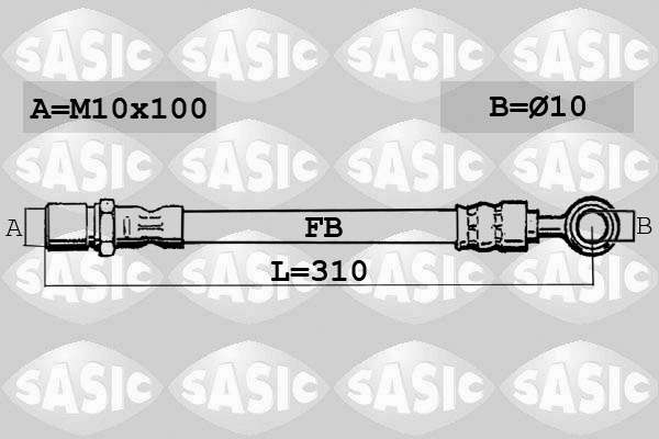 SASIC 6606108 Flessibile del freno-Flessibile del freno-Ricambi Euro