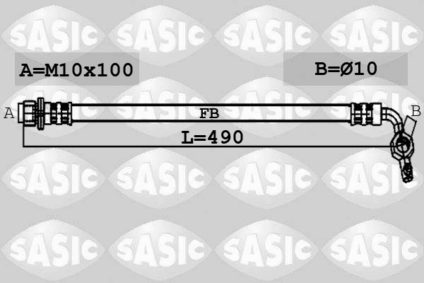 SASIC 6606128 Flessibile del freno-Flessibile del freno-Ricambi Euro