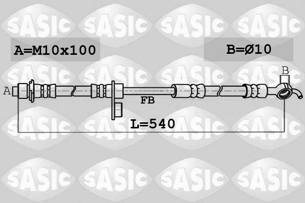 SASIC 6606140 Flessibile del freno-Flessibile del freno-Ricambi Euro