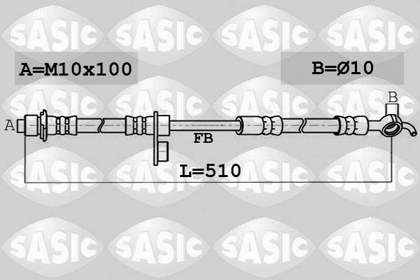 SASIC 6606142 Flessibile del freno