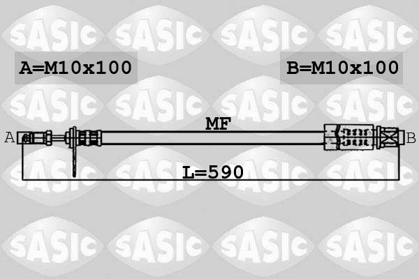 SASIC 6606148 Flessibile del freno-Flessibile del freno-Ricambi Euro