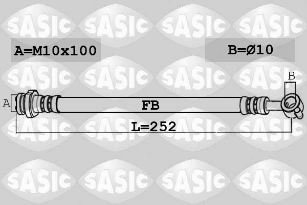 SASIC 6606151 Flessibile del freno-Flessibile del freno-Ricambi Euro