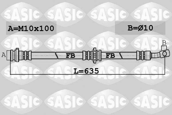 SASIC 6606153 Flessibile del freno-Flessibile del freno-Ricambi Euro