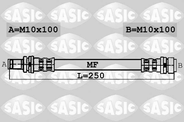 SASIC 6606164 Flessibile del freno-Flessibile del freno-Ricambi Euro