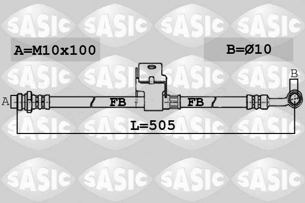 SASIC 6606165 Flessibile del freno-Flessibile del freno-Ricambi Euro