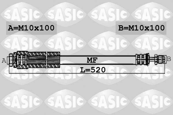 SASIC 6606188 Flessibile del freno