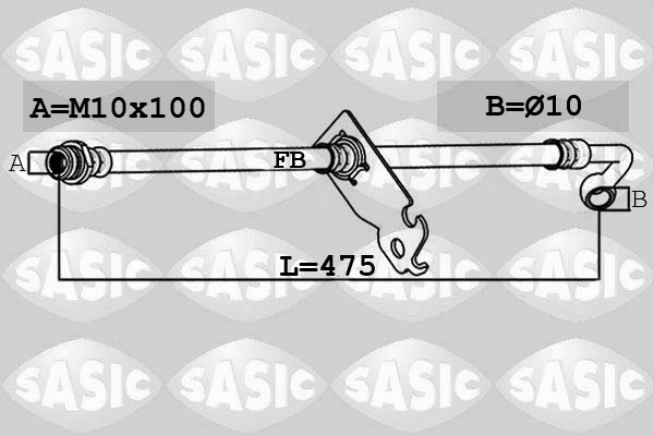 SASIC 6606205 Flessibile del freno-Flessibile del freno-Ricambi Euro