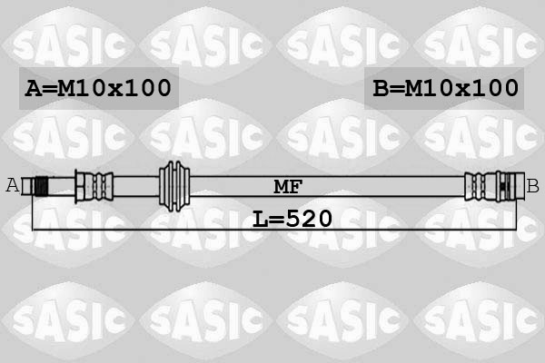 SASIC 6606222 Flessibile del freno-Flessibile del freno-Ricambi Euro