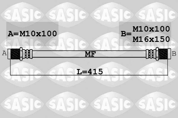 SASIC 6606234 Flessibile del freno-Flessibile del freno-Ricambi Euro