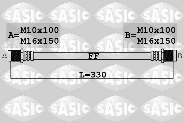 SASIC 6606238 Flessibile del freno-Flessibile del freno-Ricambi Euro