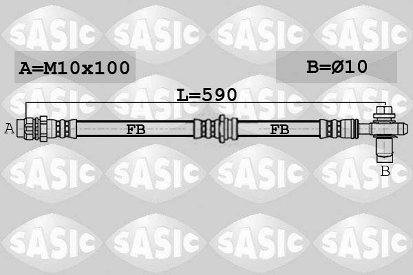 SASIC 6606254 Flessibile del freno-Flessibile del freno-Ricambi Euro