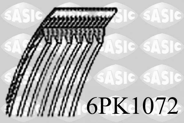 SASIC 6PK1072 Cinghia Poly-V
