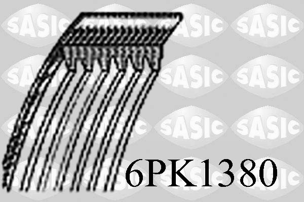 SASIC 6PK1380 Cinghia Poly-V