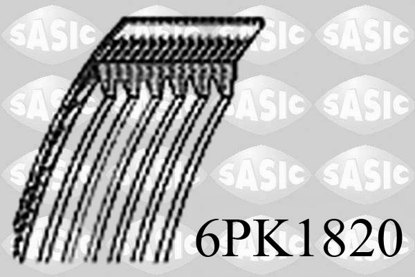 SASIC 6PK1820 Cinghia Poly-V