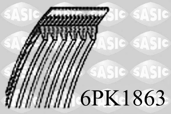 SASIC 6PK1863 Cinghia Poly-V-Cinghia Poly-V-Ricambi Euro