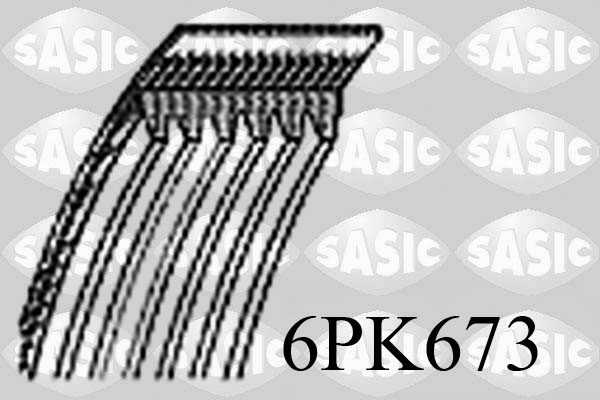 SASIC 6PK673 Cinghia Poly-V-Cinghia Poly-V-Ricambi Euro