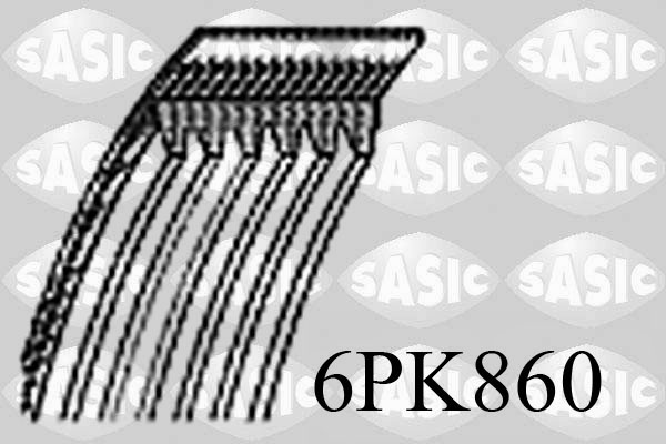 SASIC 6PK860 Cinghia Poly-V