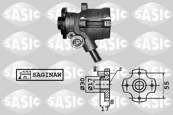 SASIC 7070032 Pompa idraulica, Sterzo