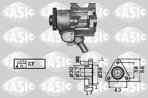 SASIC 7076022 Pompa idraulica, Sterzo-Pompa idraulica, Sterzo-Ricambi Euro