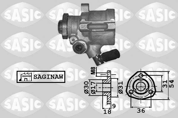 SASIC 7076039 Pompa idraulica, Sterzo