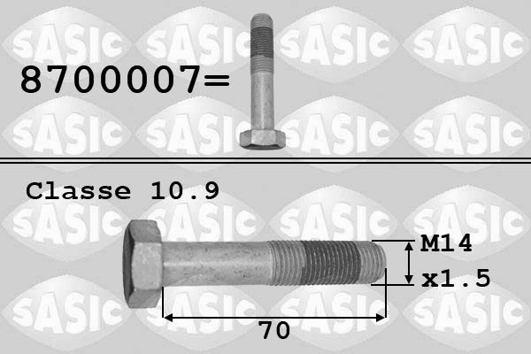 SASIC 8700007 Sroub remenice