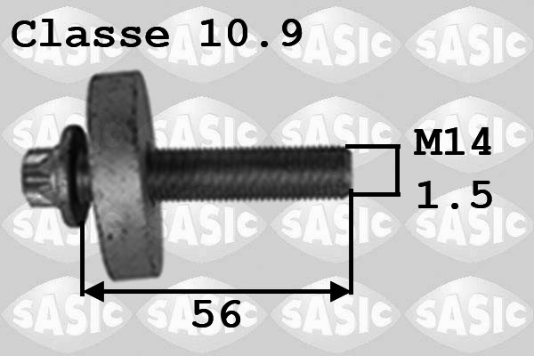 SASIC 8704010 Βίδα τροχαλίας ιμάντα for NISSAN OPEL RENAULT