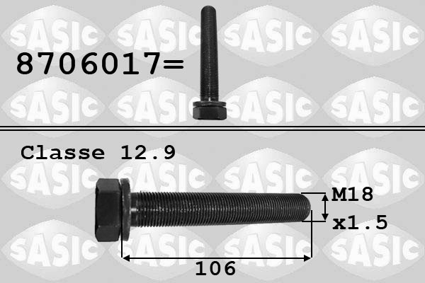 SASIC 8706017 Bullone puleggia