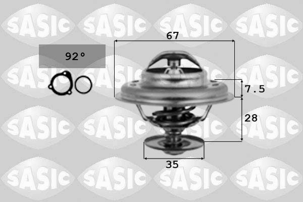 SASIC 9000016 Termostato, Refrigerante-Termostato, Refrigerante-Ricambi Euro