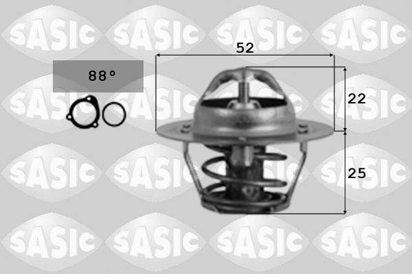 SASIC 9000185 Termostato, Refrigerante-Termostato, Refrigerante-Ricambi Euro