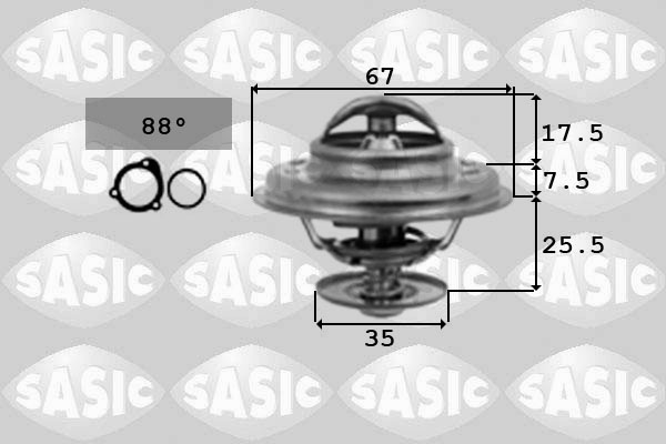 SASIC 9000335 Termostato, Refrigerante-Termostato, Refrigerante-Ricambi Euro