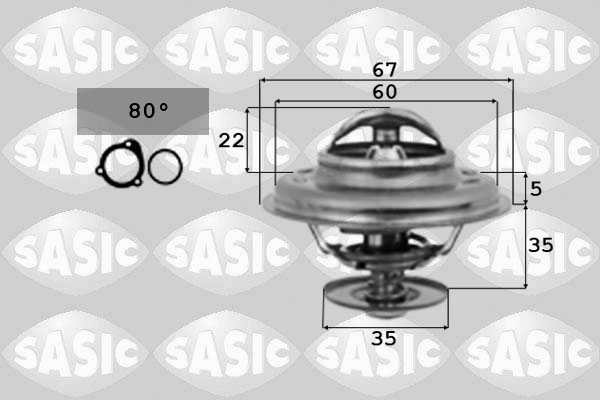SASIC 9000337 Termostato, Refrigerante-Termostato, Refrigerante-Ricambi Euro