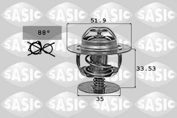SASIC 9000719 Termostato, Refrigerante-Termostato, Refrigerante-Ricambi Euro