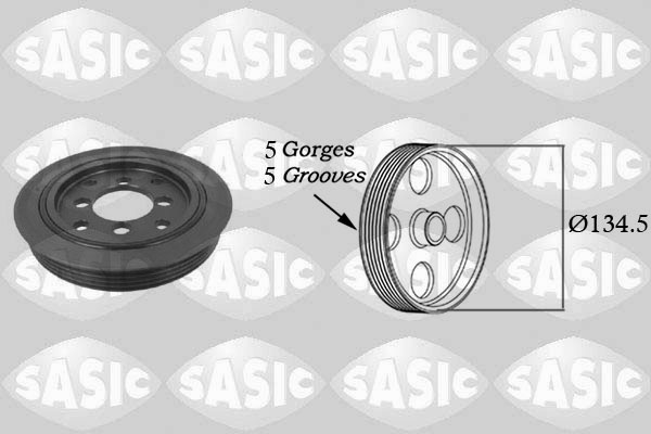 SASIC 9001815 Puleggia cinghia, Albero a gomiti-Puleggia cinghia, Albero a gomiti-Ricambi Euro