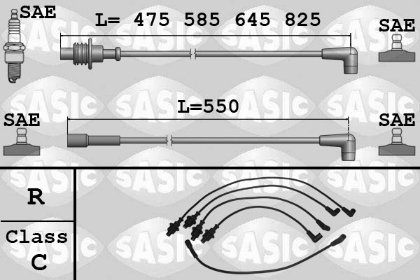 SASIC 9280005 Kit cavi accensione-Kit cavi accensione-Ricambi Euro