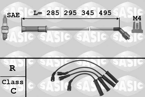 SASIC 9284006 Kit cavi accensione-Kit cavi accensione-Ricambi Euro