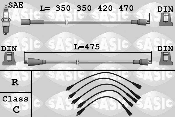 SASIC 9284016 Kit cavi accensione-Kit cavi accensione-Ricambi Euro