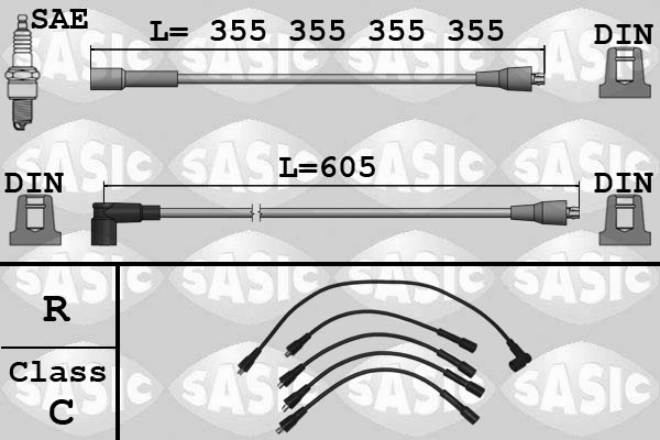 SASIC 9284017 Kit cavi accensione