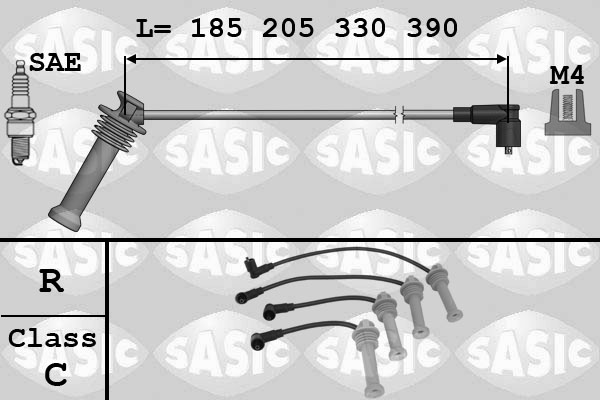 SASIC 9286043 Kit cavi accensione-Kit cavi accensione-Ricambi Euro