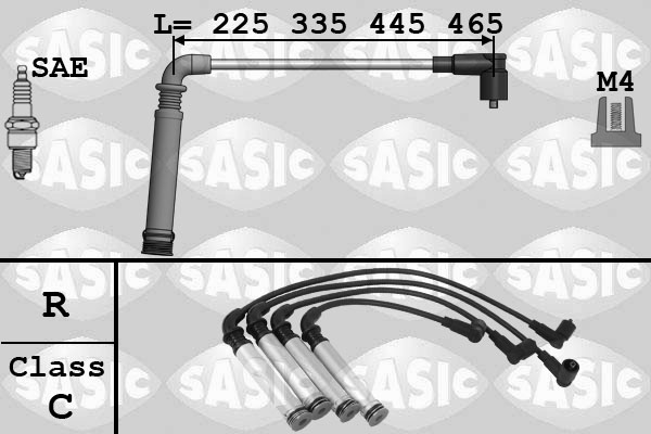 SASIC 9286044 Kit cavi accensione-Kit cavi accensione-Ricambi Euro