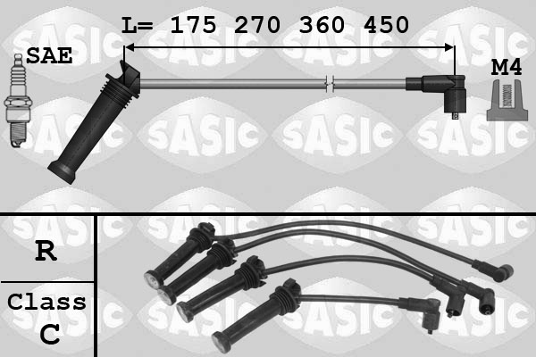 SASIC 9286049 Kit cavi accensione-Kit cavi accensione-Ricambi Euro