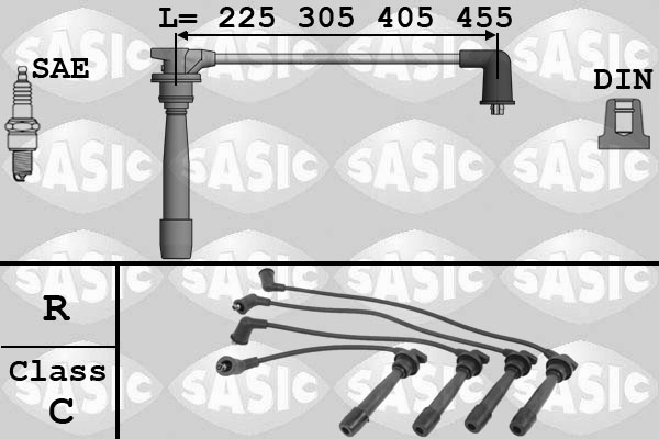 SASIC 9286051 Kit cavi accensione-Kit cavi accensione-Ricambi Euro
