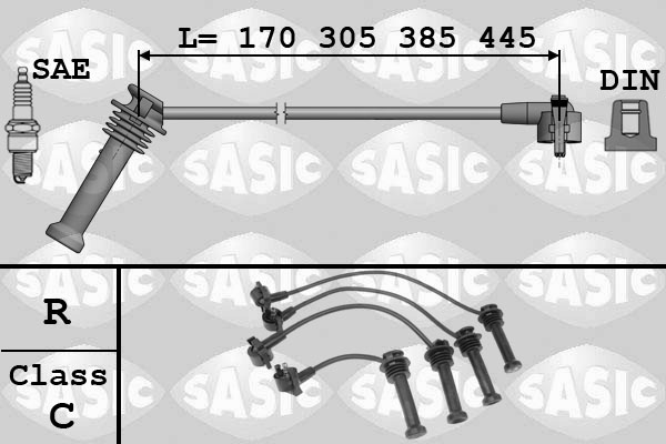 SASIC 9286054 Kit cavi accensione