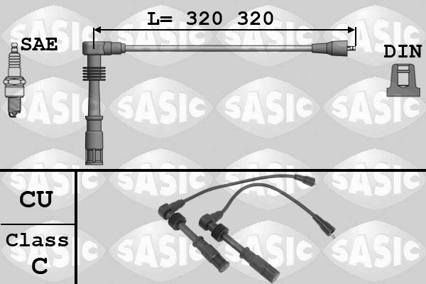 SASIC 9286060 Kit cavi accensione-Kit cavi accensione-Ricambi Euro