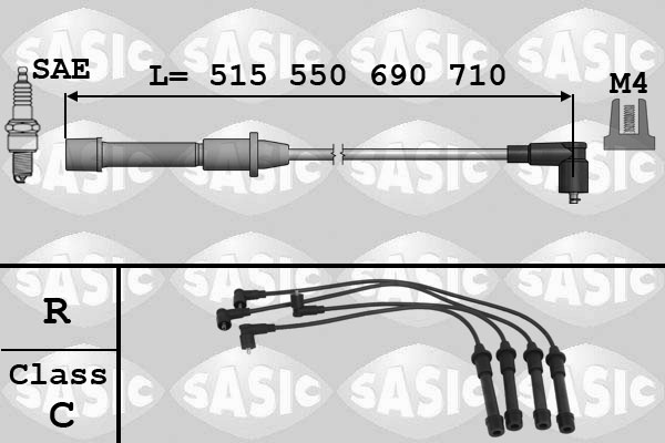 SASIC 9286061 Kit cavi accensione-Kit cavi accensione-Ricambi Euro