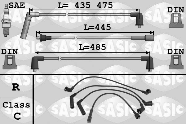 SASIC 9286063 Kit cavi accensione-Kit cavi accensione-Ricambi Euro