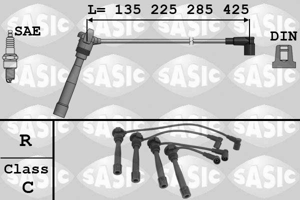 SASIC 9286064 Kit cavi accensione-Kit cavi accensione-Ricambi Euro