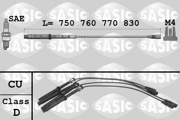 SASIC 9286067 Ignition Cable Kit for AUDI SEAT SKODA VW
