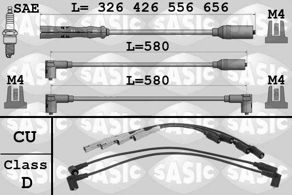 SASIC 9286073 Ignition Cable Kit for SEAT VW