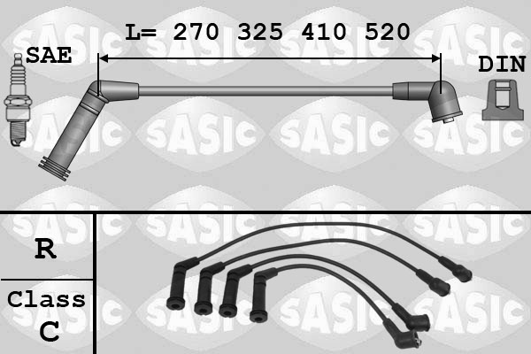 SASIC 9286077 Kit cavi accensione-Kit cavi accensione-Ricambi Euro