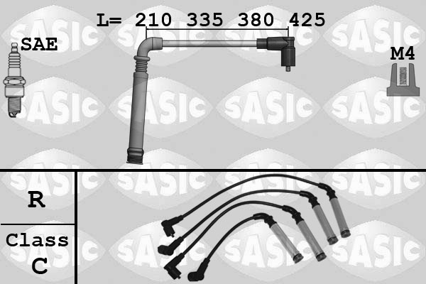 SASIC 9286085 Kit cavi accensione-Kit cavi accensione-Ricambi Euro